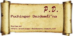 Puchinger Dezdemóna névjegykártya